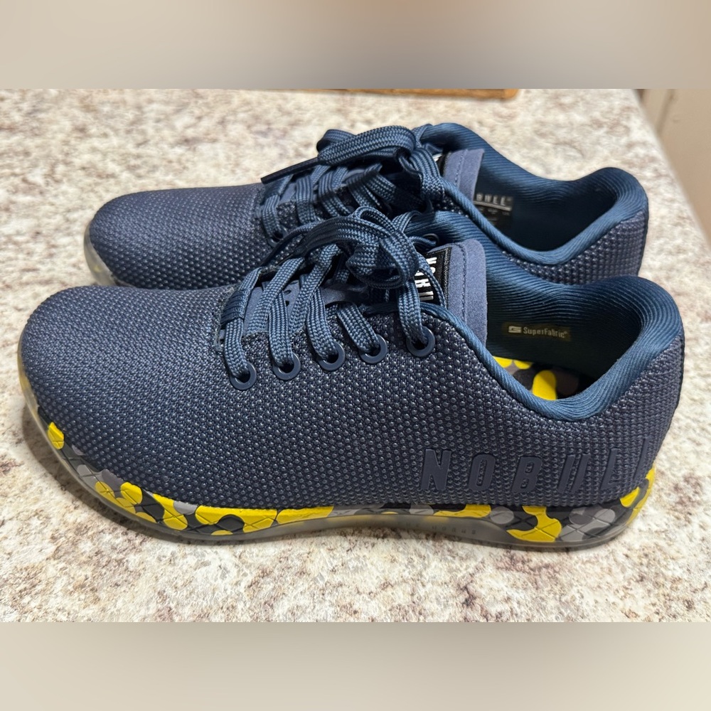 NOBULL Dark Gray and Yellow Athletic Shoes